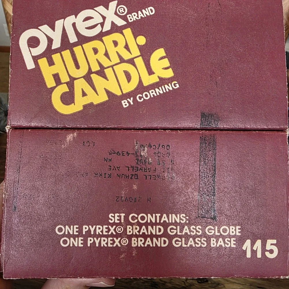 Pyrex Hurri-Candle Corning Hurricane Candle 11.5